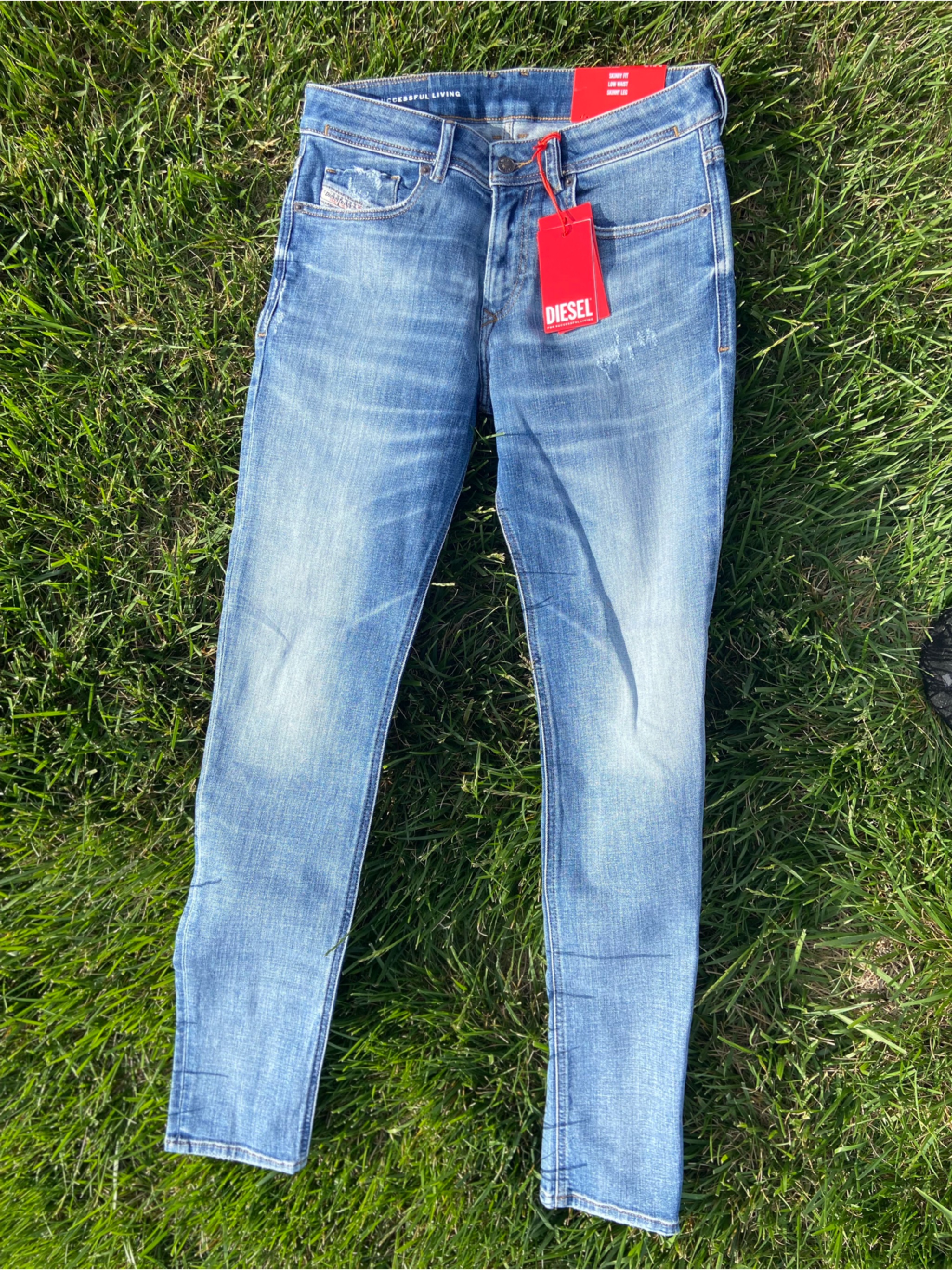 Diesel Men's Skinny Jeans In Light Blue Wash